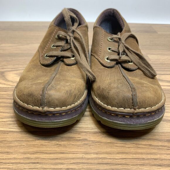 Dr Martens Men’s Size 9 Nevin Brown Leather Lace up Split Toe Oxford Shoes main image 4